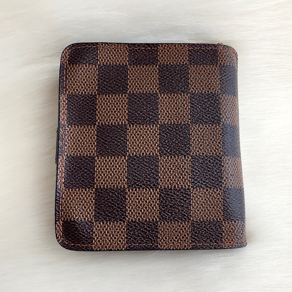 ✨Authentic LOUIS VUITTON Damier Ebene Compact Zip Bifold Wallet Brown - Picture 3 of 16